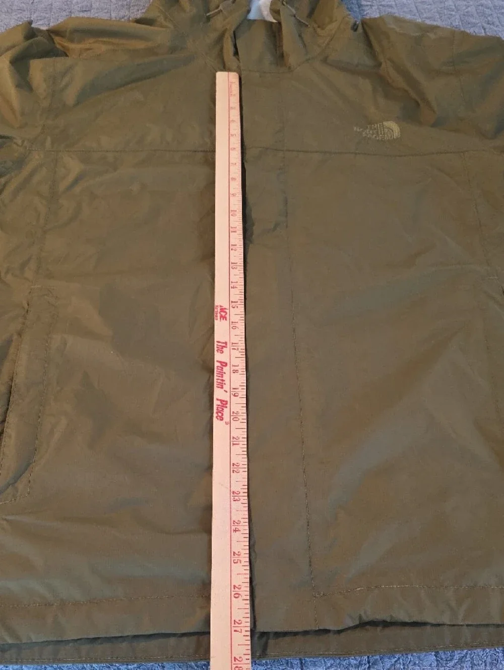 The North Face Men's Olive Hooded Raincoat